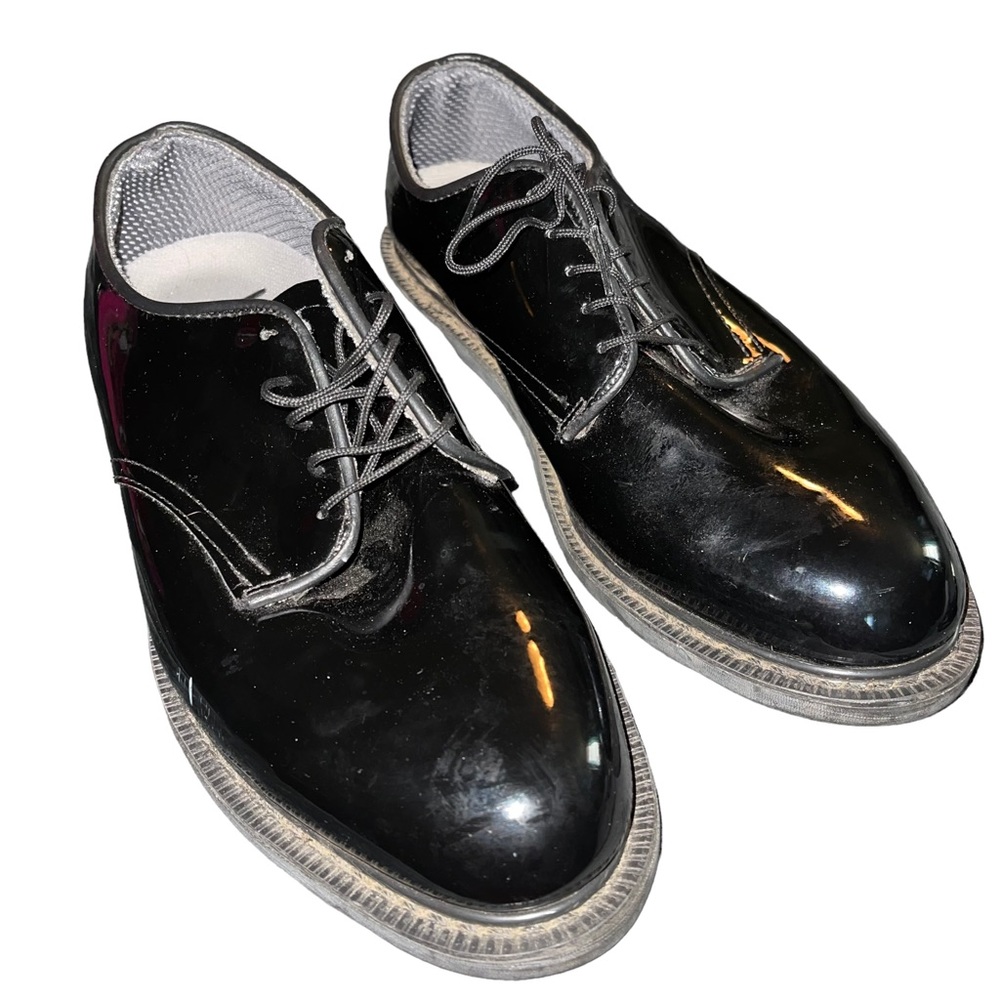 Capps Military Dress Shoes Air-Lite Footwear Vibram Sole Oil Resistant. Black